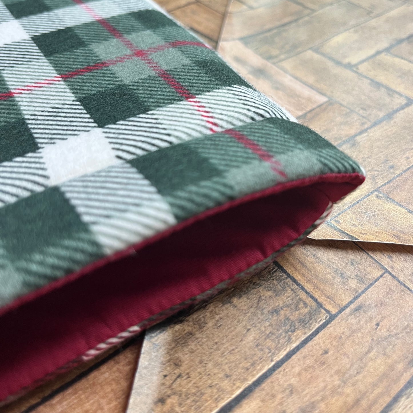 Green Plaid Flannel Book Sleeve