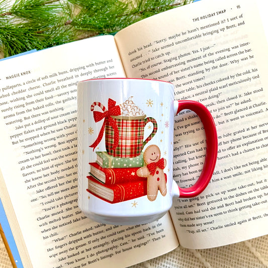 Gingerbread Bookstack Mug