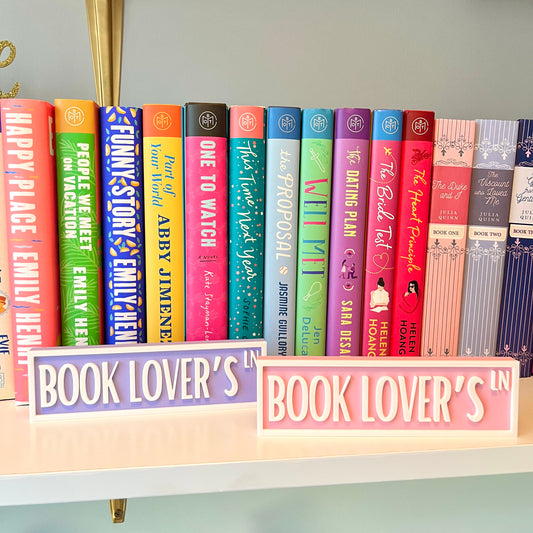 Book Lover's Lane-- Book Shelf Sign