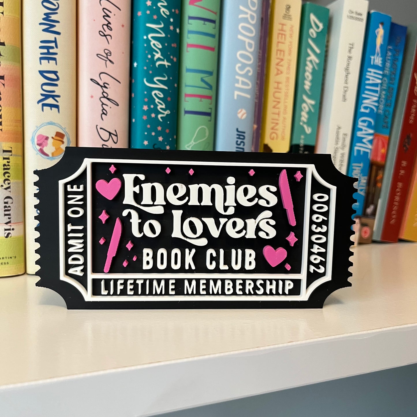 Oopsie- Enemies to Lovers Book Club Shelf Sign