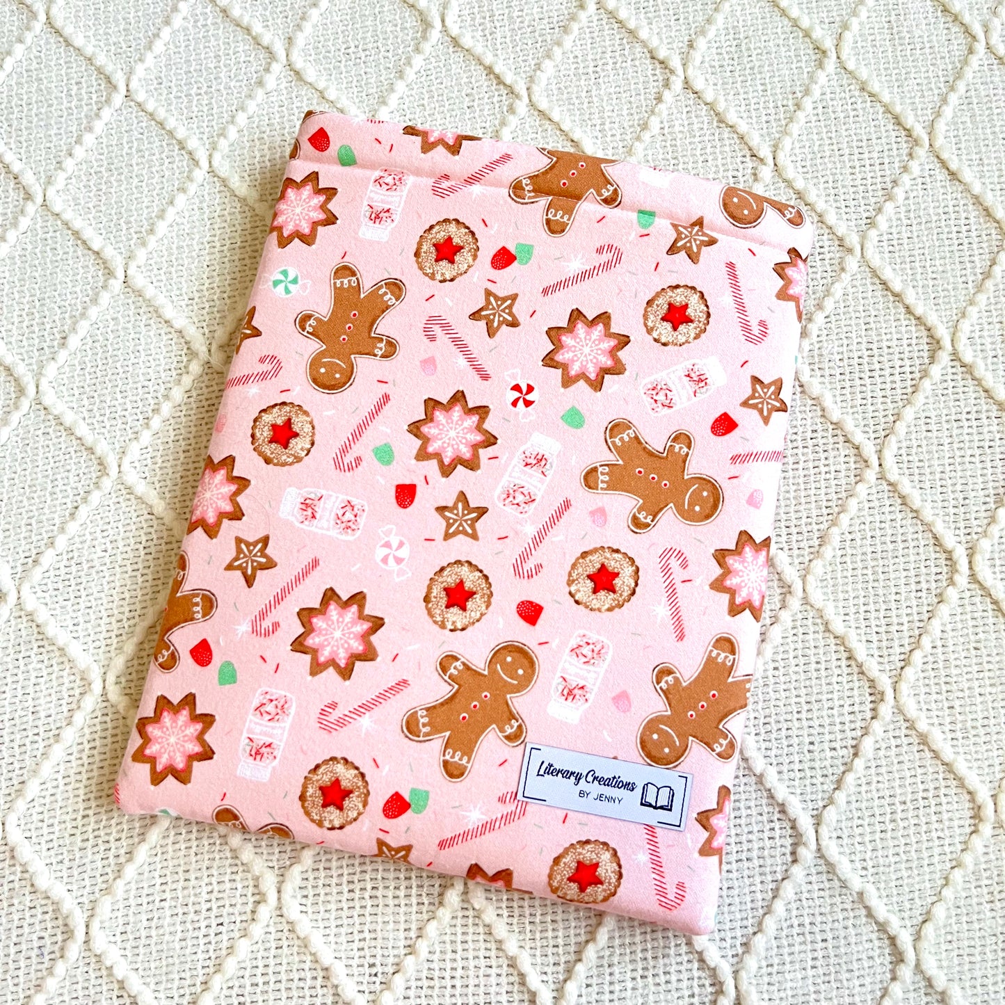 Gingerbread Kitchen Flannel Book Sleeve