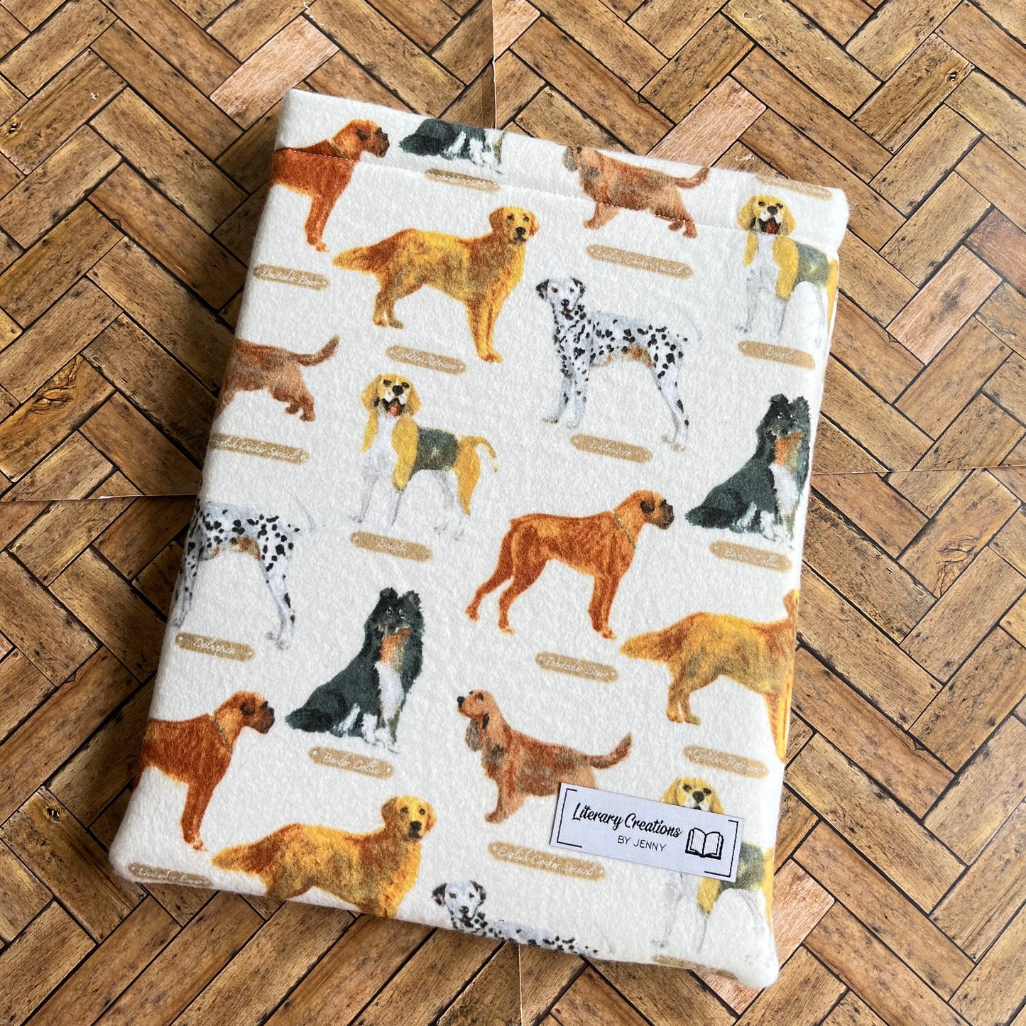 Dog Breeds (white Flannel) Book Sleeve