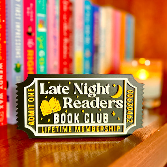Late Night Readers Book Club Signs