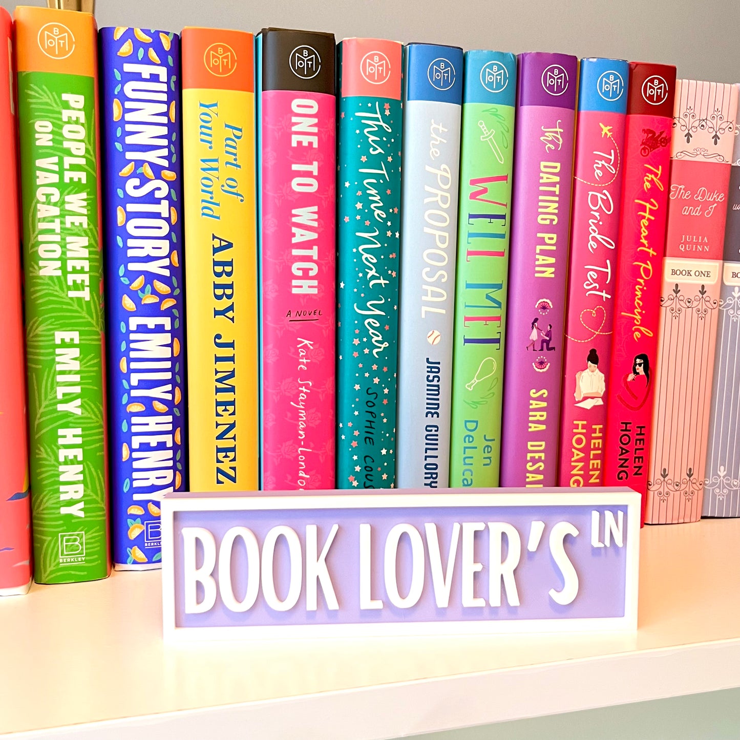 Book Lover's Lane-- Book Shelf Sign