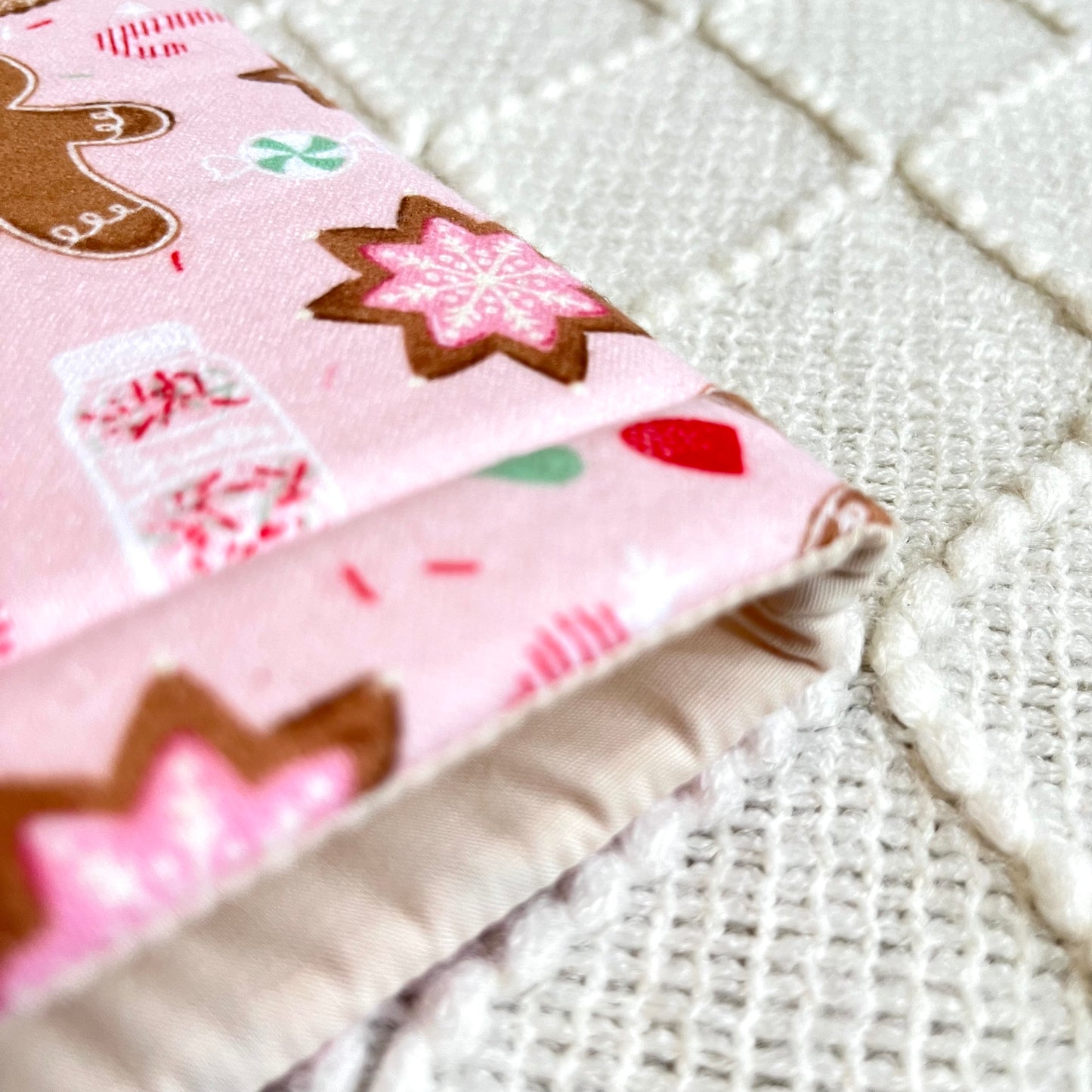 Gingerbread Kitchen Flannel Book Sleeve