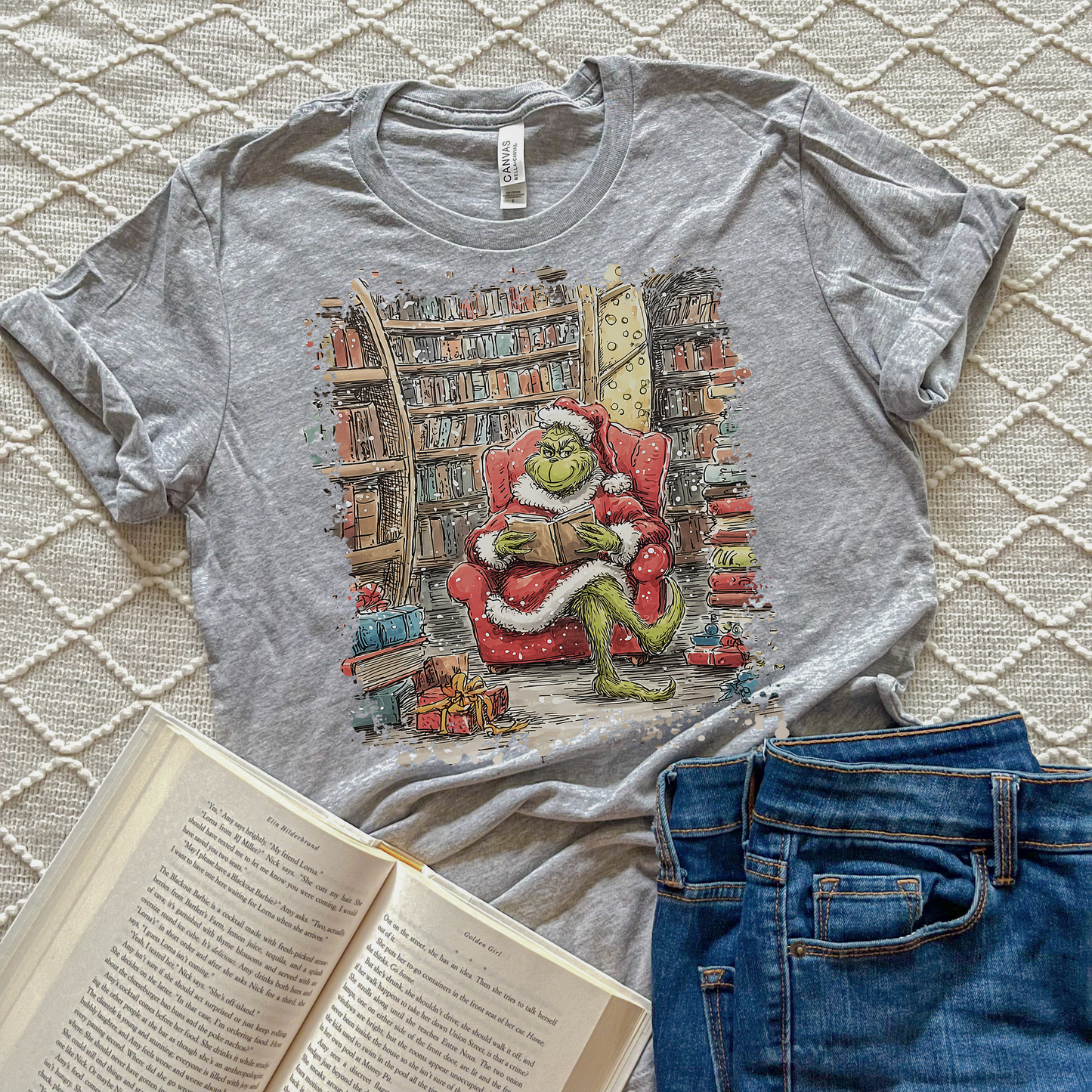 Grinch Reading T-shirts