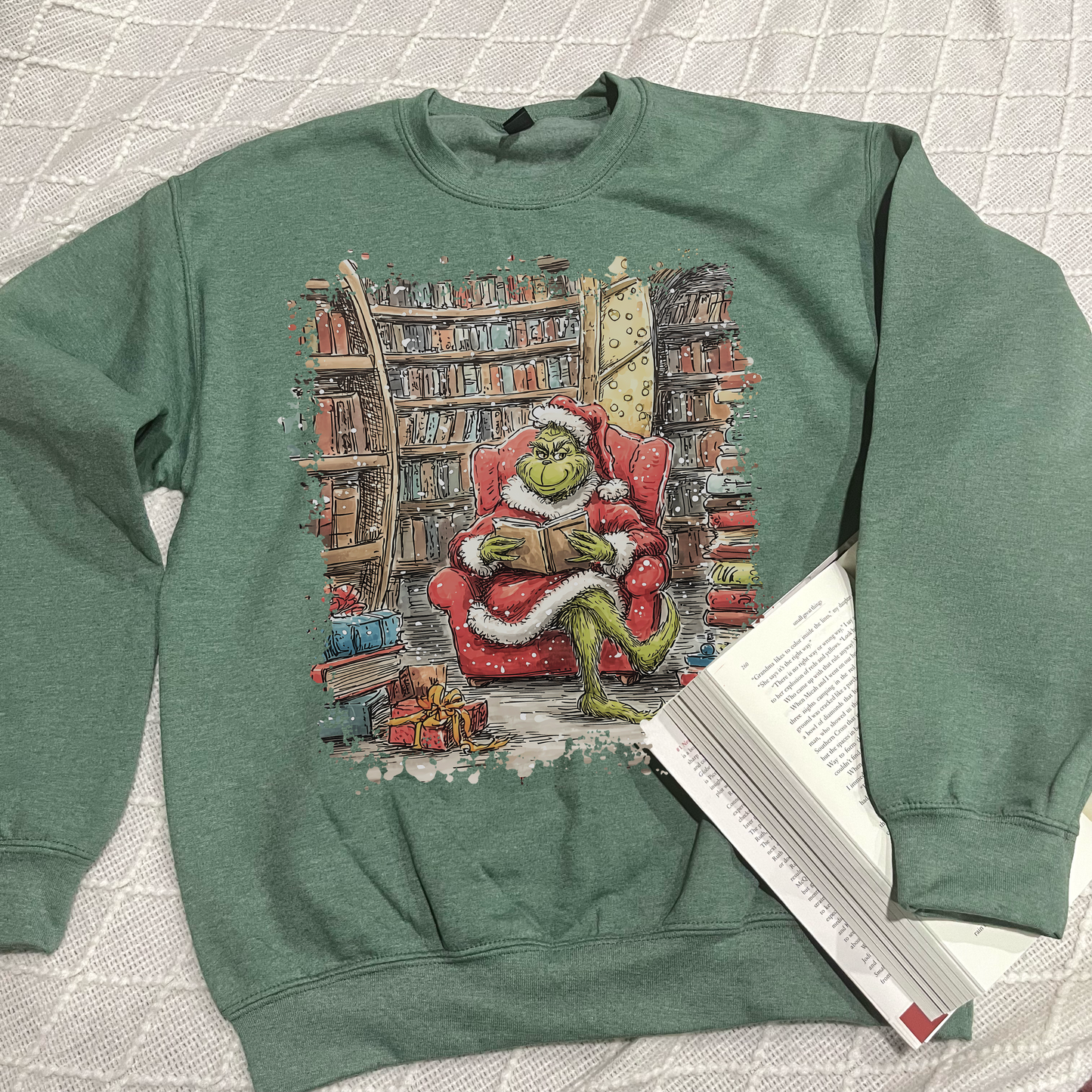 Grinch Reading Sweatshirts