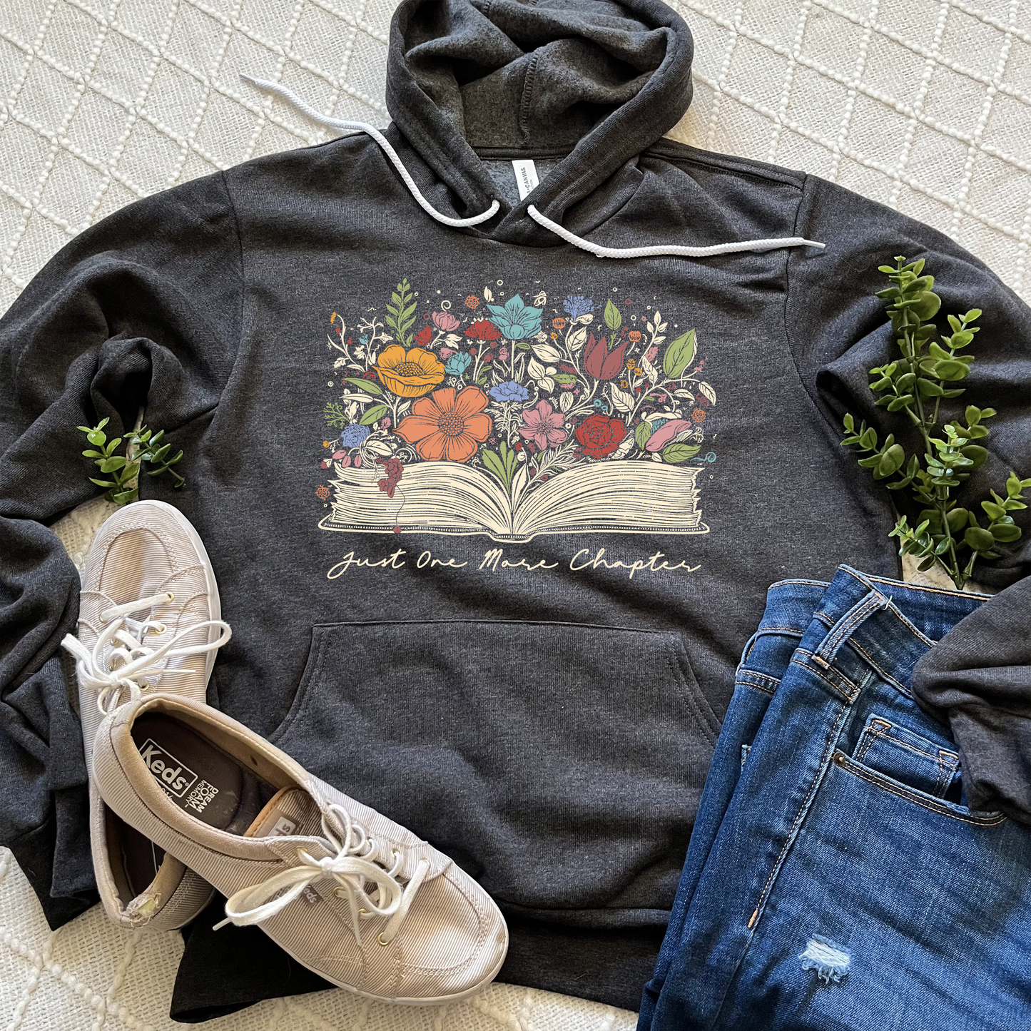 Just One More Chapter Bookish Floral Sweatshirt
