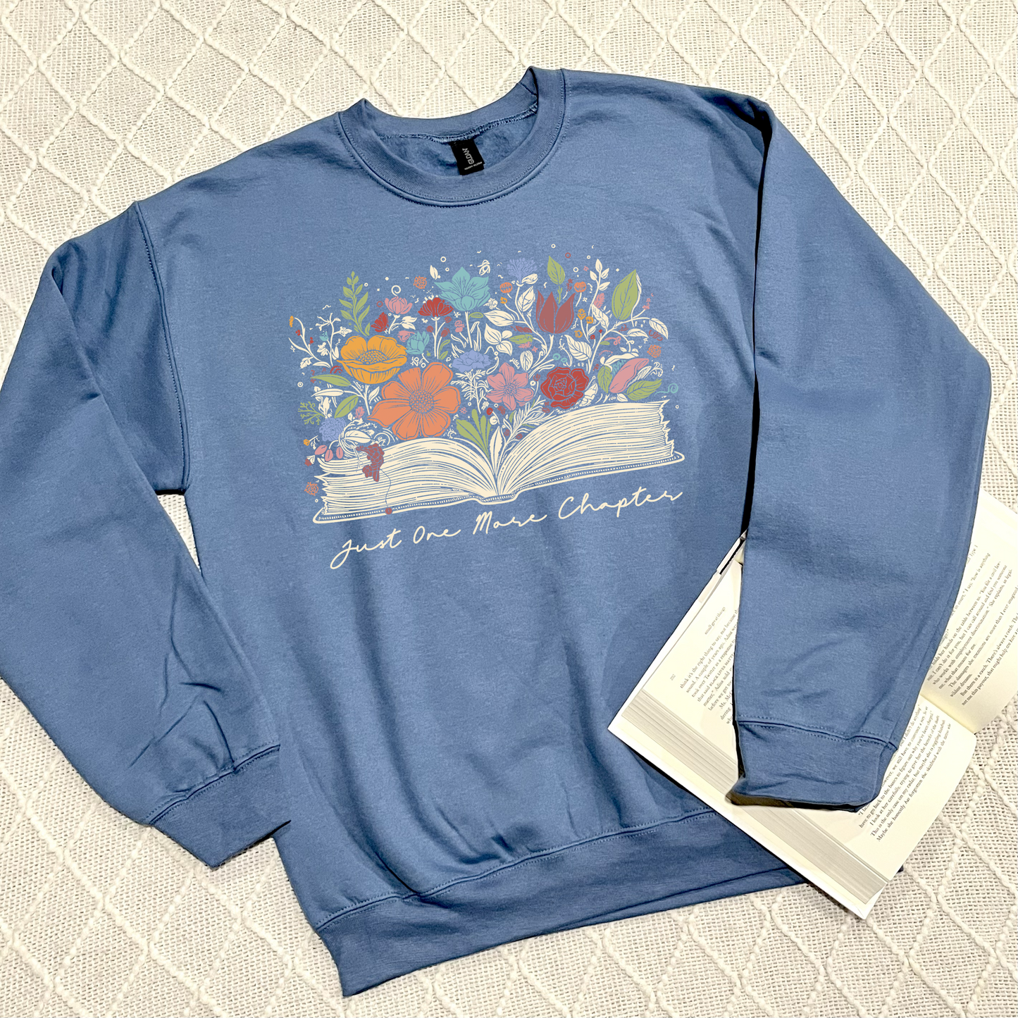 Just One More Chapter Bookish Floral Sweatshirt