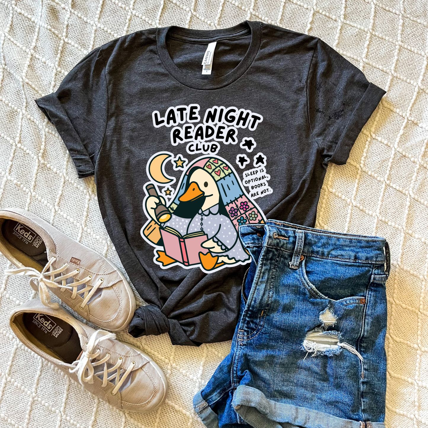Sleepy Reading Goose T-shirt