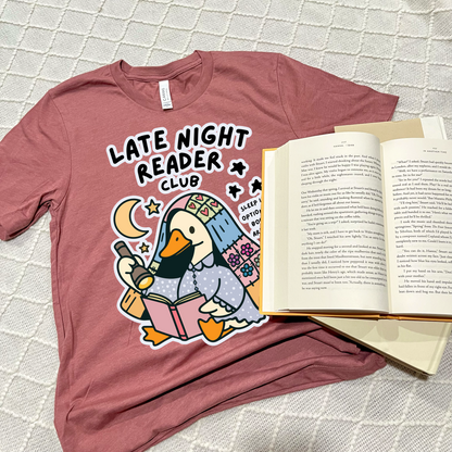 Sleepy Reading Goose T-shirt