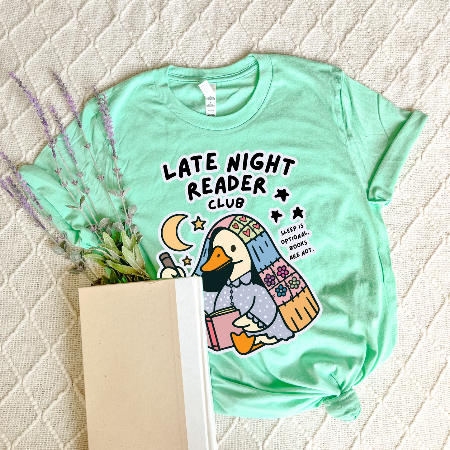 Sleepy Reading Goose T-shirt