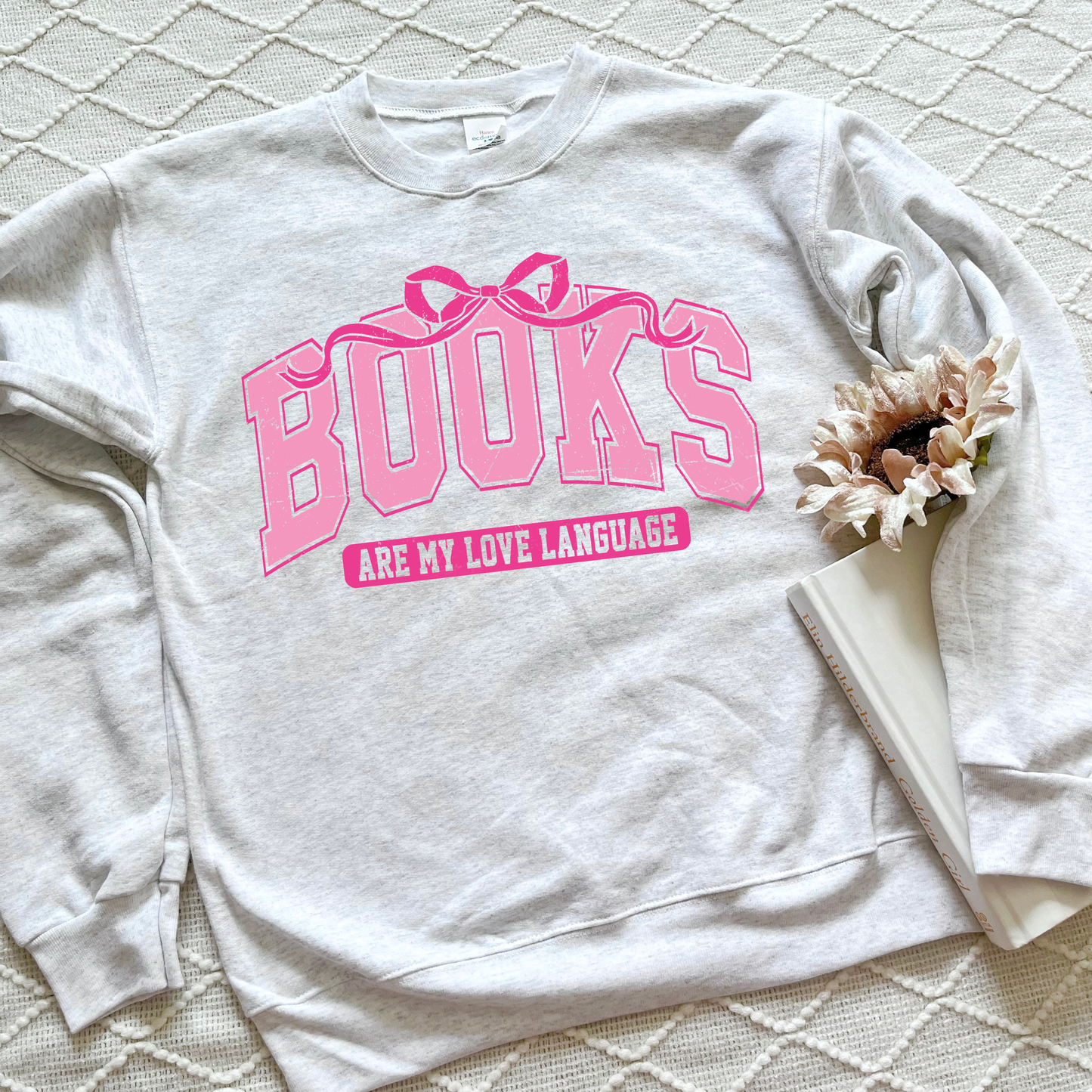 Books are My Love Language Bow Sweatshirts