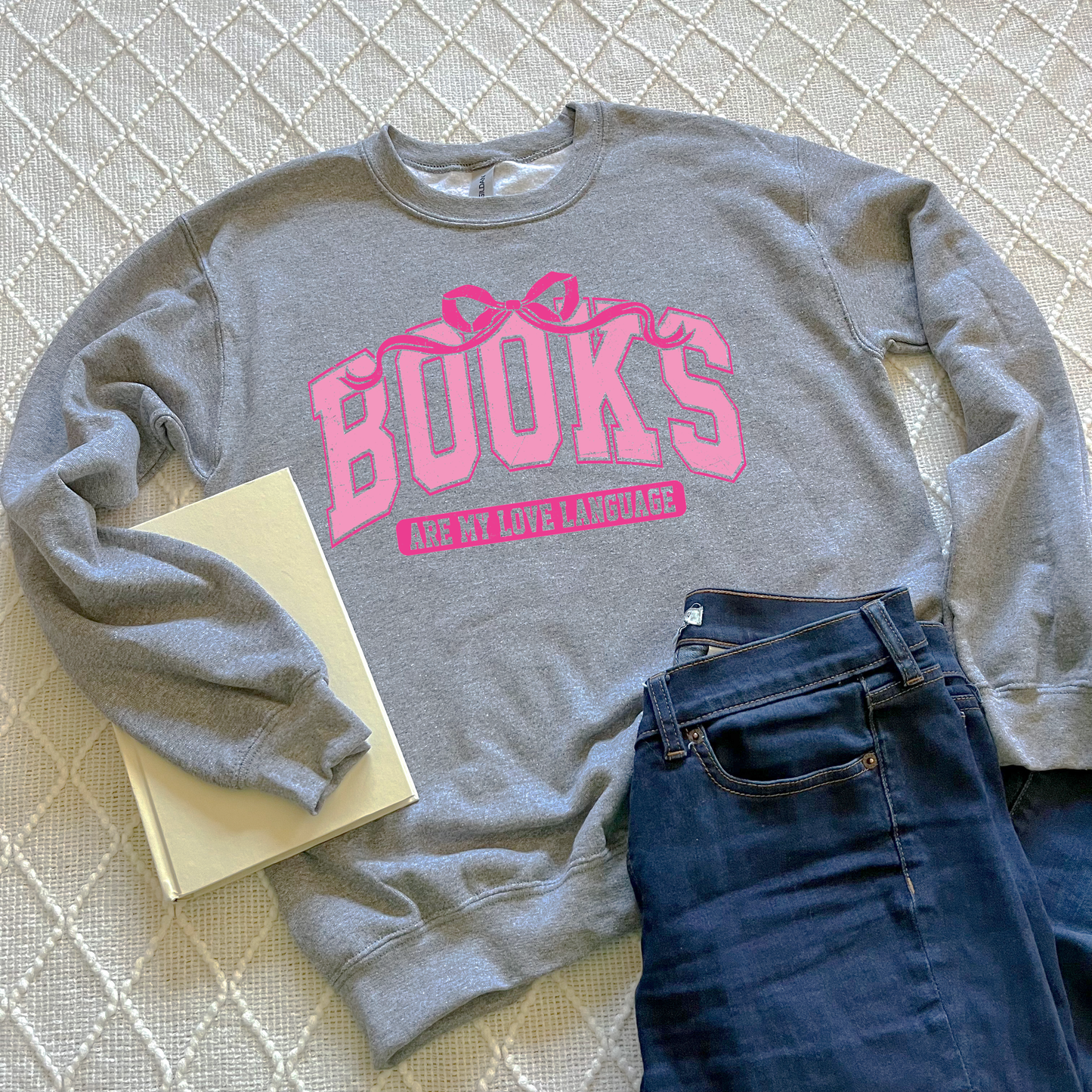 Books are My Love Language Bow Sweatshirts