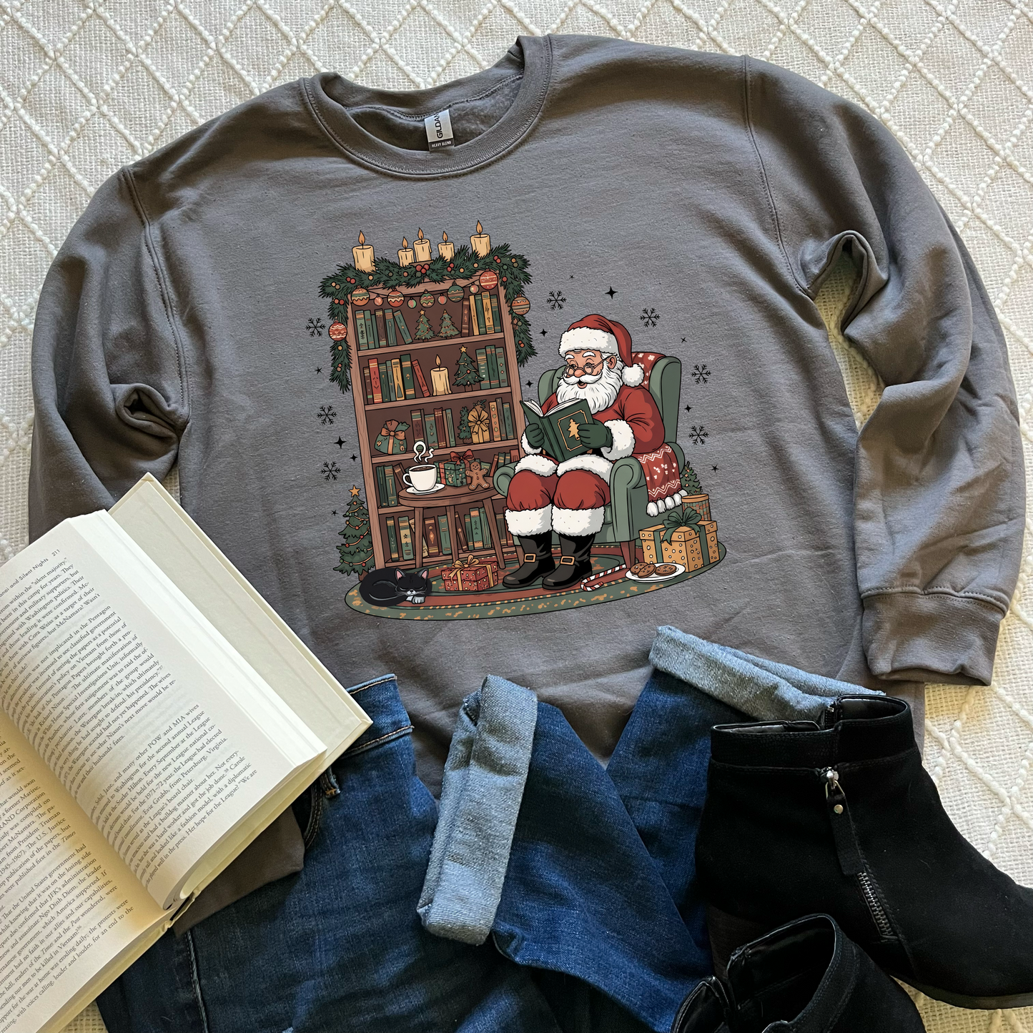 Santa Reading Sweatshirts