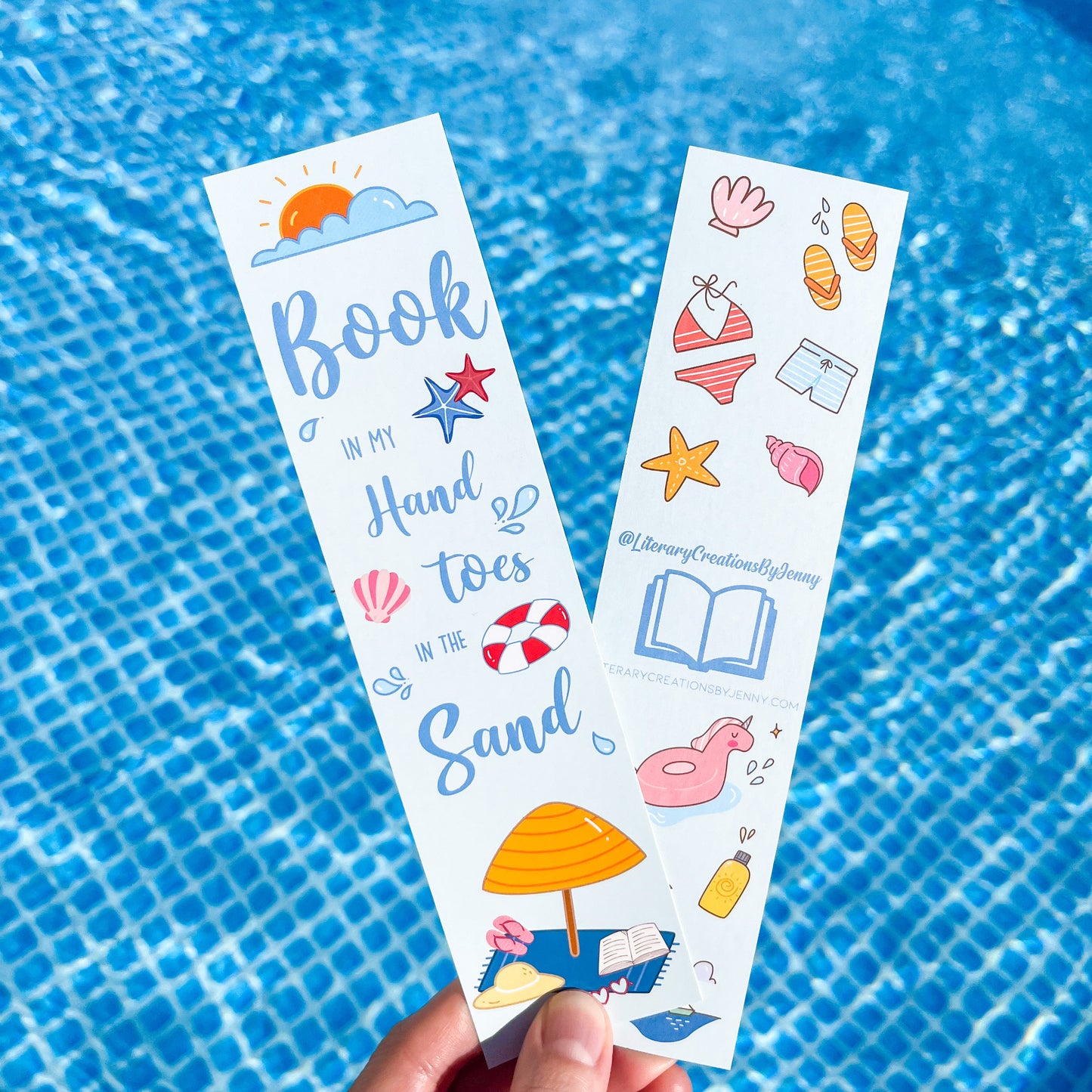 Book in My Hand, Toes in the Sand Bookmark